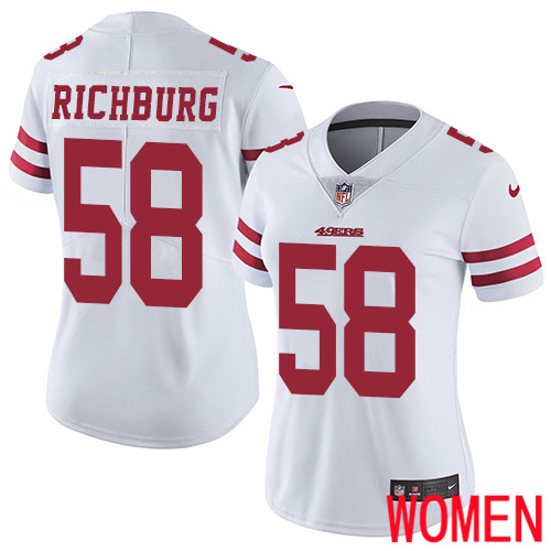 San Francisco 49ers Limited White Women Weston Richburg Road NFL Jersey #58 Vapor Untouchable